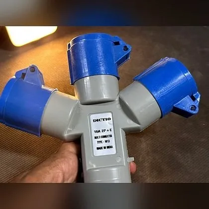 DICTIO 3-Way Industrial Plug Splitter Y Plug